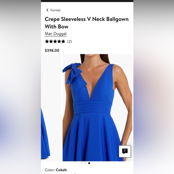 Mac Duggal Royal Blue Backless Dress - Picture 6 of 8